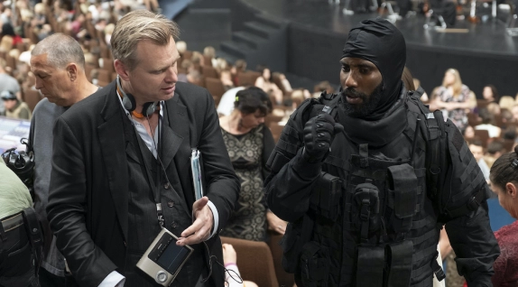 Nolan et son équipe sur le tournage du film Interstellar